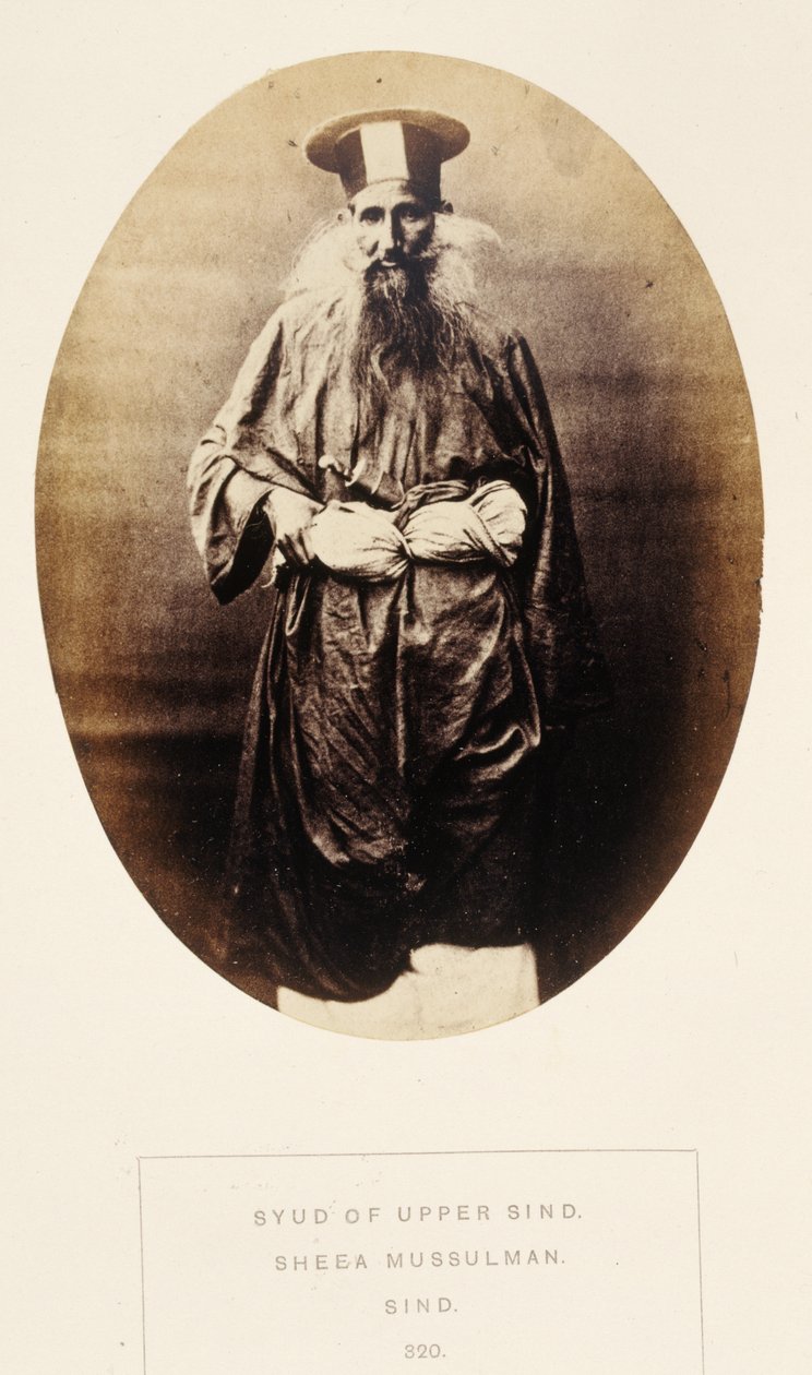 Syud of Upper Sind, Sheea Mussulman, Sind, J. Forbes Watsonin teoksesta The People of India, julkaistu 1868 (albumiprintti) tekijältä English Photographer