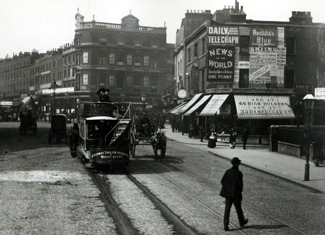 The Angel, Islington, Lontoo, noin 1890 tekijältä English Photographer