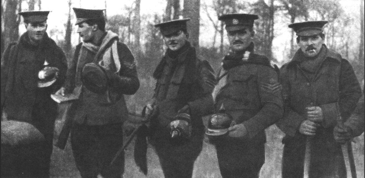 Joulupäivän aselepo 1914, julkaistu 1915 tekijältä English Photographer