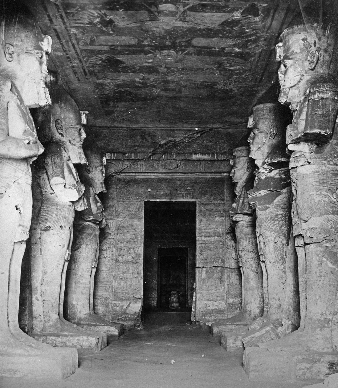 Ramses II:n temppelin sisustus, noin 1904-1905 tekijältä English Photographer