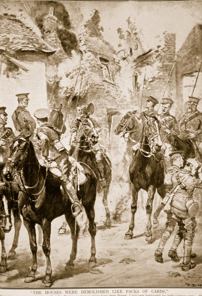 Talot purettiin kuin korttipakkaukset, 1914-19 tekijältä English Photographer