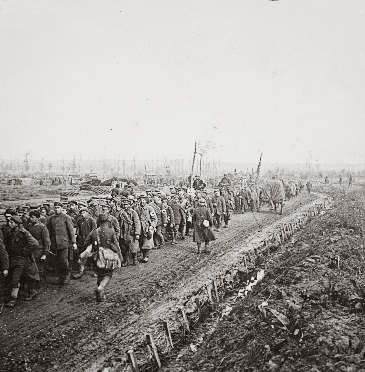 Tuhansia saksalaisia sotilaita vangittiin Saksan armeijoiden viimeisessä taistelussa Sambrella, 1918 tekijältä English Photographer