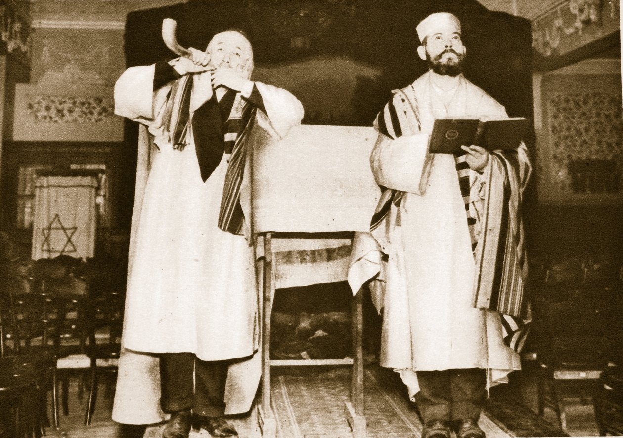 Kaksi East Endin synagogan virkamiestä (seepiakuva) tekijältä English Photographer