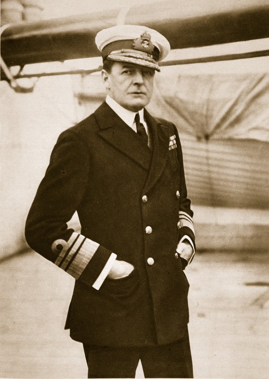 Vara-amiraali Sir David Beatty, G. C. B., taisteluristeilijälaivaston päällikkö, 1914-1919 tekijältä English Photographer