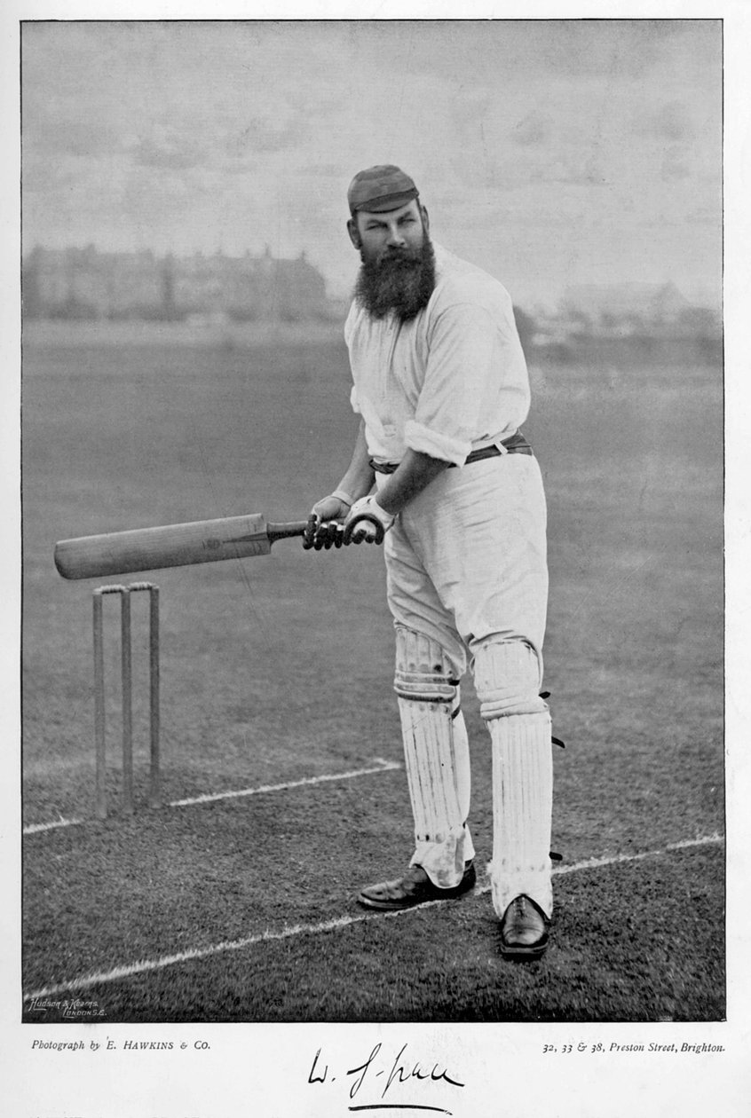 W.G. Grace, Famous Cricketers and Cricket Grounds, julkaisija Hudson and Kearns, 1895 tekijältä English Photographer