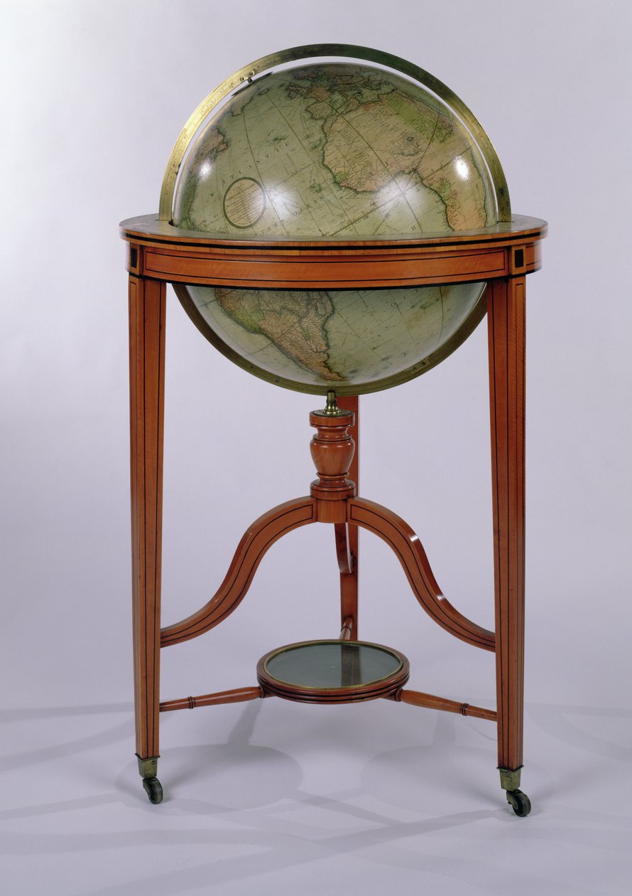 Regency Terrestrial Library Globe mahonkiosastolla, 1806 tekijältä English School