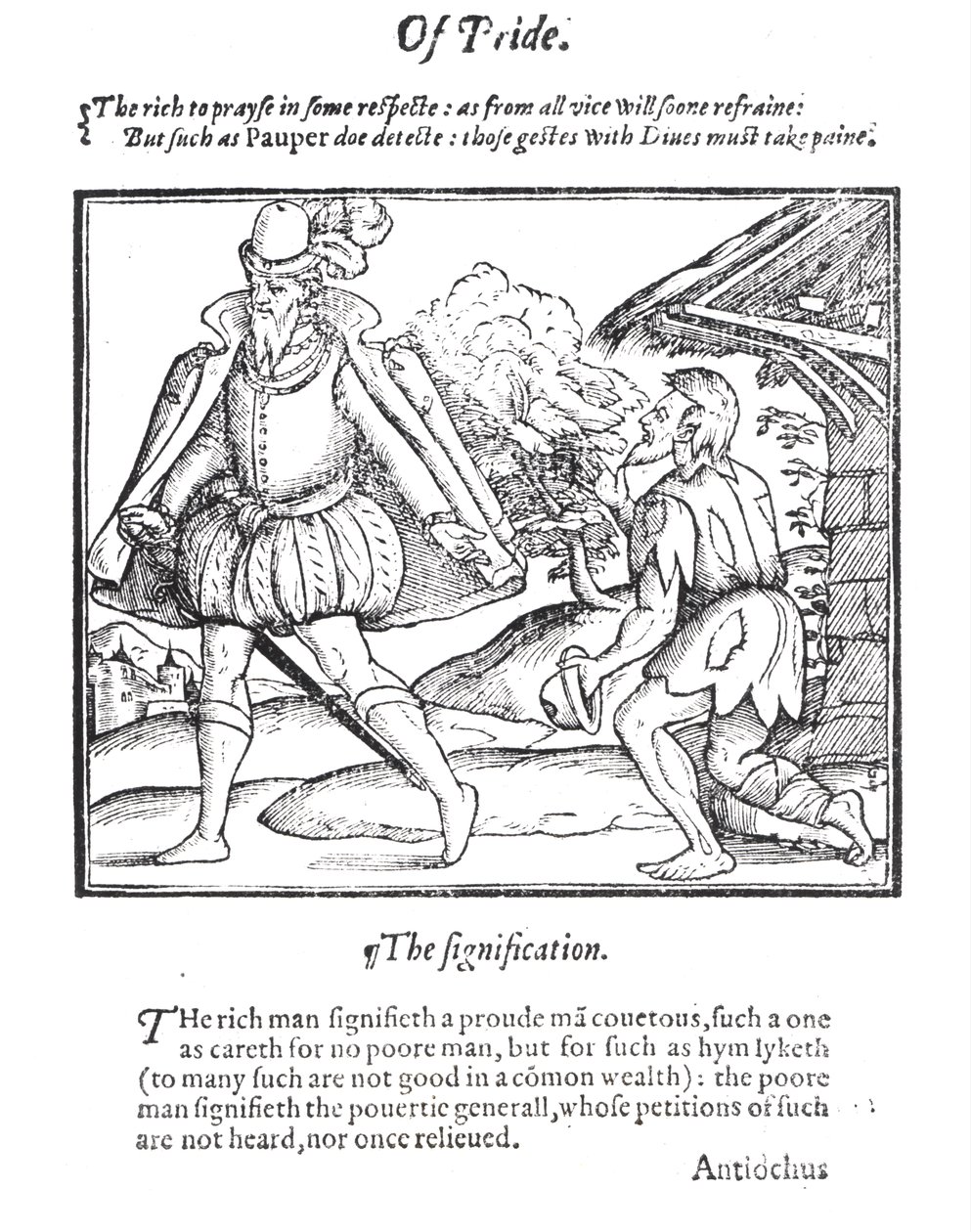 A Rich Man Spurns a Ragged Beggar (Rikas mies hylkää rähjäisen kerjäläisen), Stephen Batemanin teoksesta 