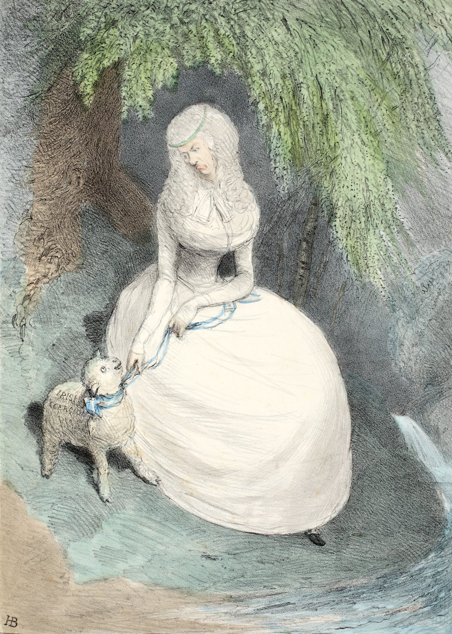 Tutkimus Sternes Marialle, 1833 (käsinvärinen kaiverrus) tekijältä English School