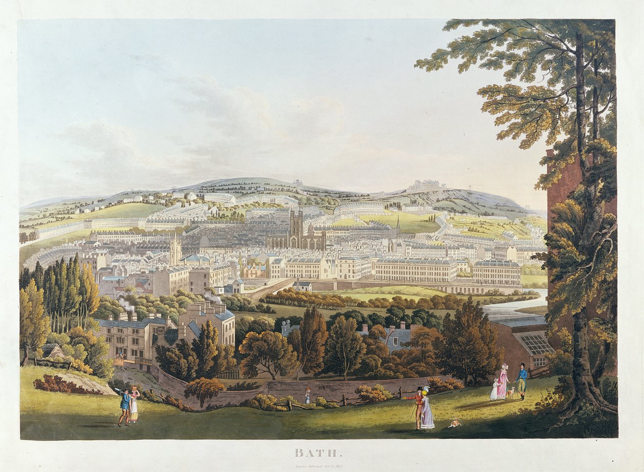 Näkymä Bathista, 1817 tekijältä English School