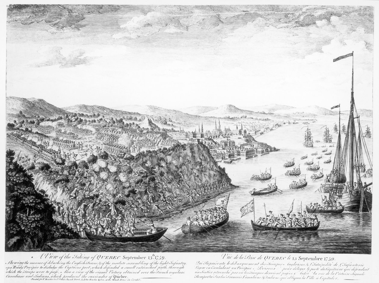 Näkymä Quebecin valloittamisesta, 13. syyskuuta 1759 tekijältä English School