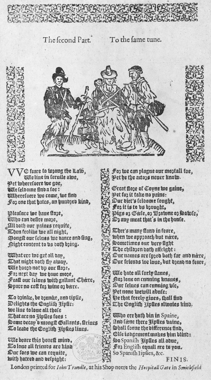 Metsästyskohtaus, kuvitus teoksesta "A Book of Roxburghe Ballads" tekijältä English School