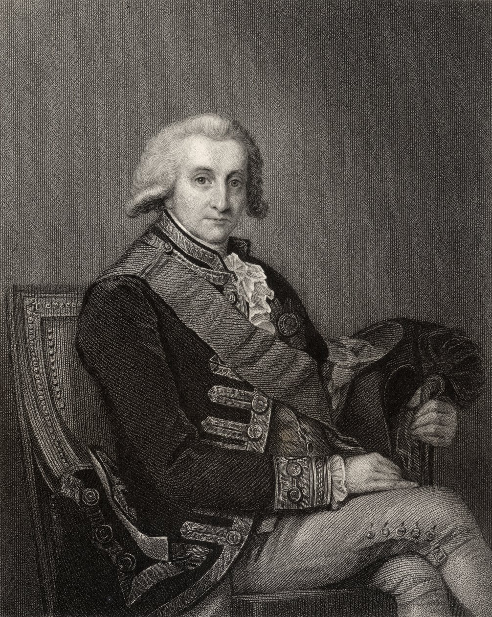 Amiraali George Brydges Rodney, kaiverrettu J. Cochran, National Portrait Gallerysta, osa V, julkaistu noin 1835 tekijältä English School