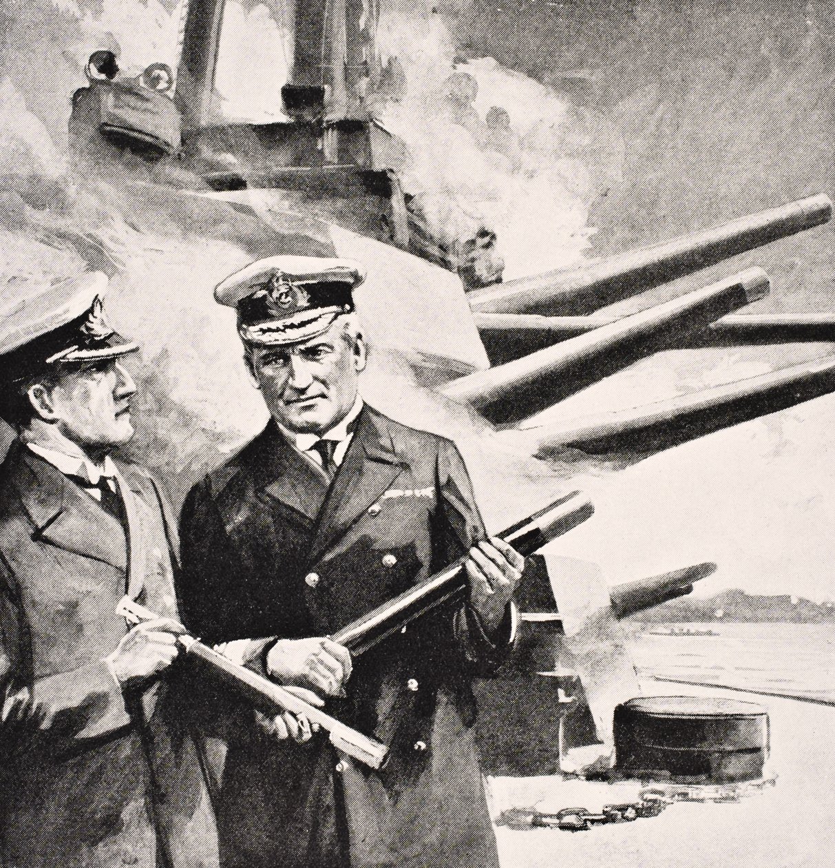 Laivaston amiraali Sir John Michael de Robeck, Lontoossa 1916 julkaistusta The War Illustrated Album deLuxesta tekijältä English School