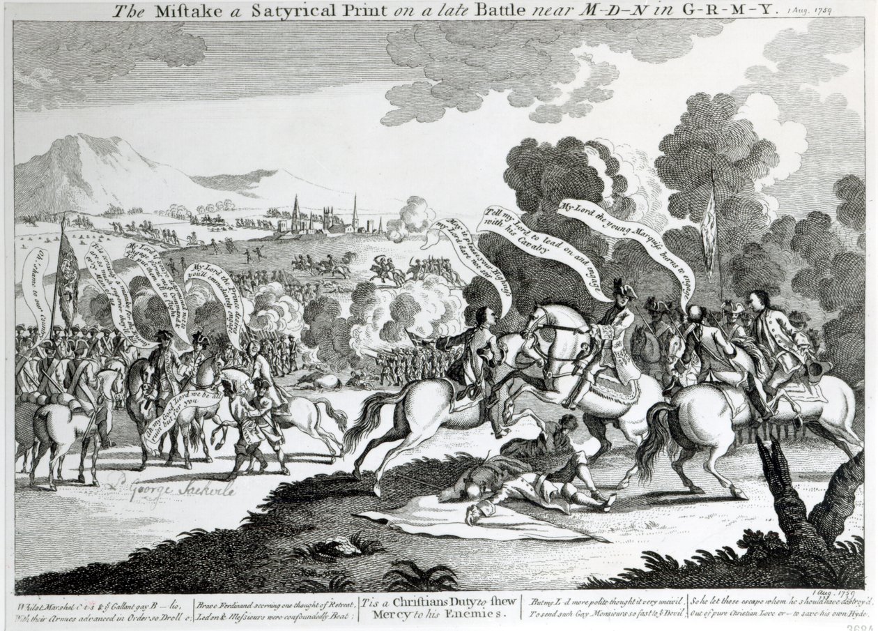 Mindenin taistelu, 1. elokuuta 1759 tekijältä English School