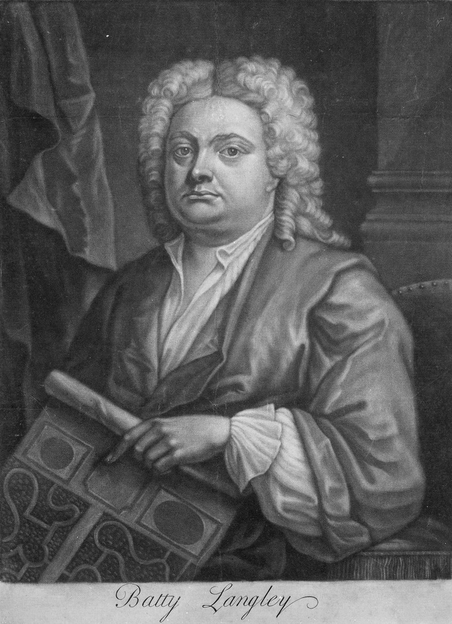 Batty Langley, painatus tehnyt J. Carwitham, 1741 (mezzotint) tekijältä English School