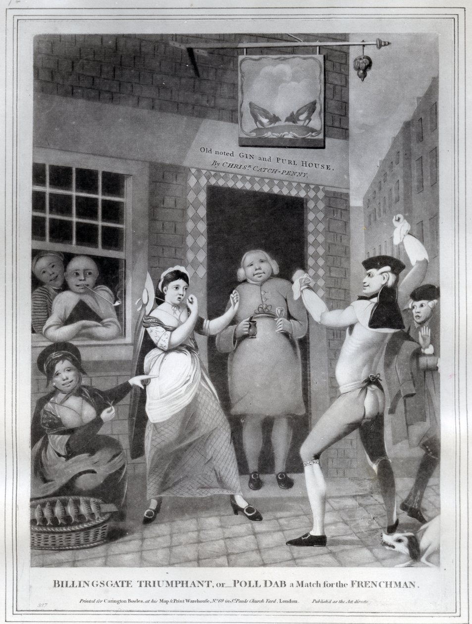 Billingsgate Triumphant, tai - Poll Dab a Match for the Frenchman, 1775 tekijältä English School