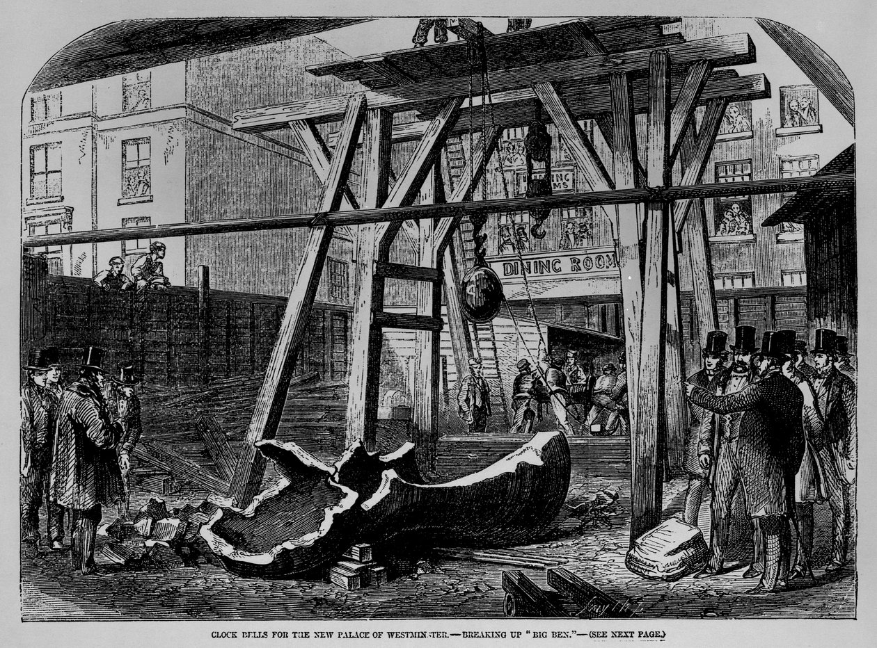 Big Benin hajottaminen, The Illustrated London News, 6. maaliskuuta 1858 tekijältä English School