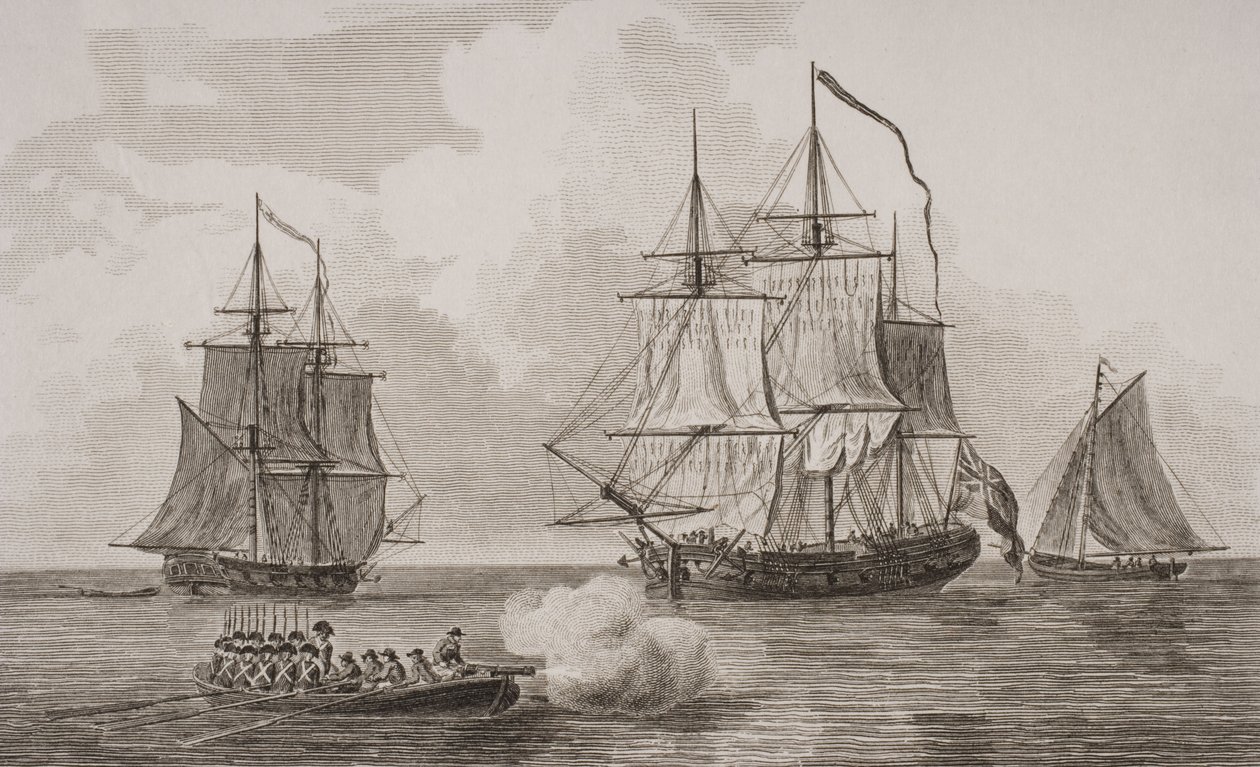 British Men of War, kaiverrus Thomas Milton (1743-1827) 1820 tekijältä English School