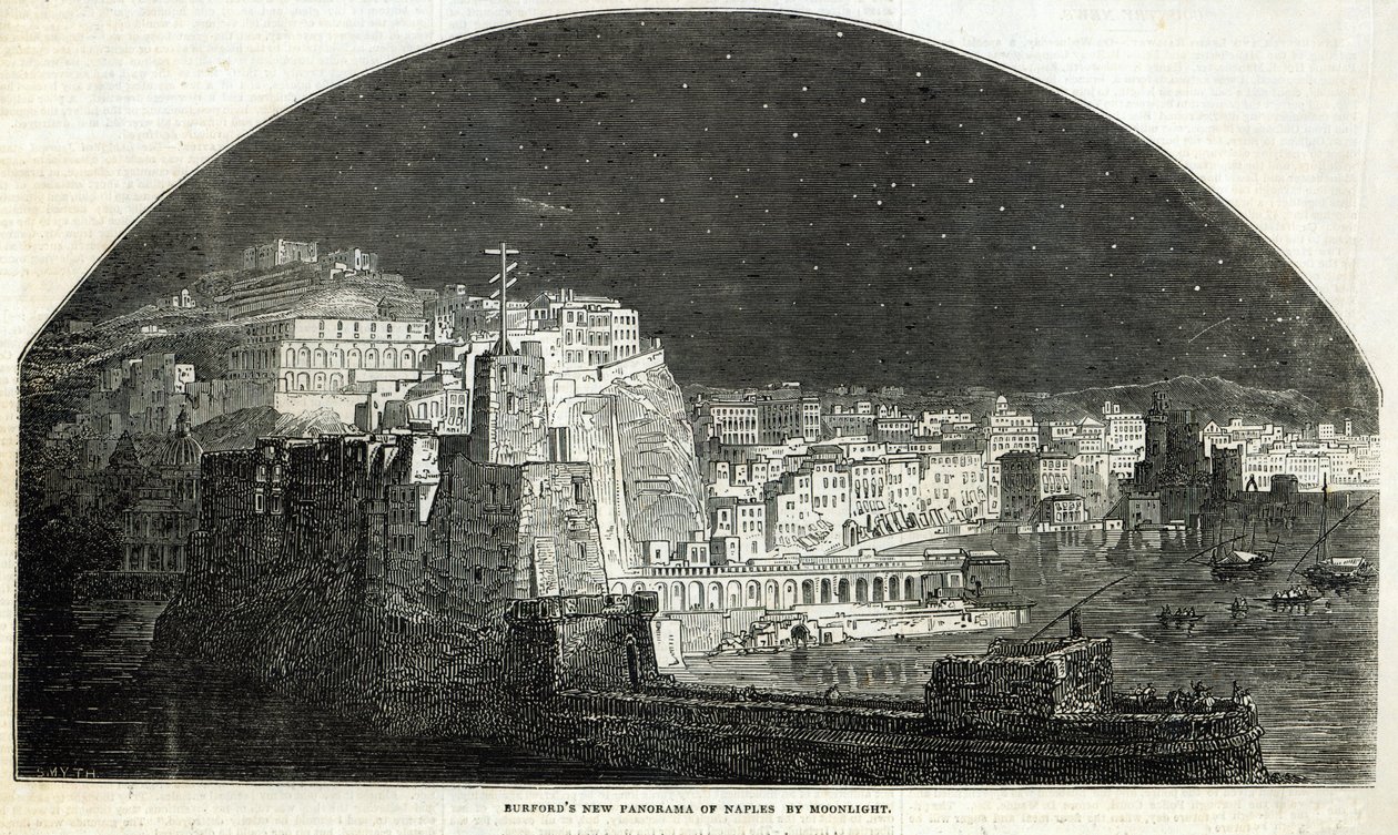 Burfordin New Panorama of Naples by Moonlight, 