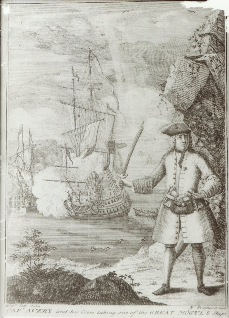 Kapteeni Avery vangitsemassa "Ganj-i-Sawain" 8. syyskuuta 1695 tekijältä English School