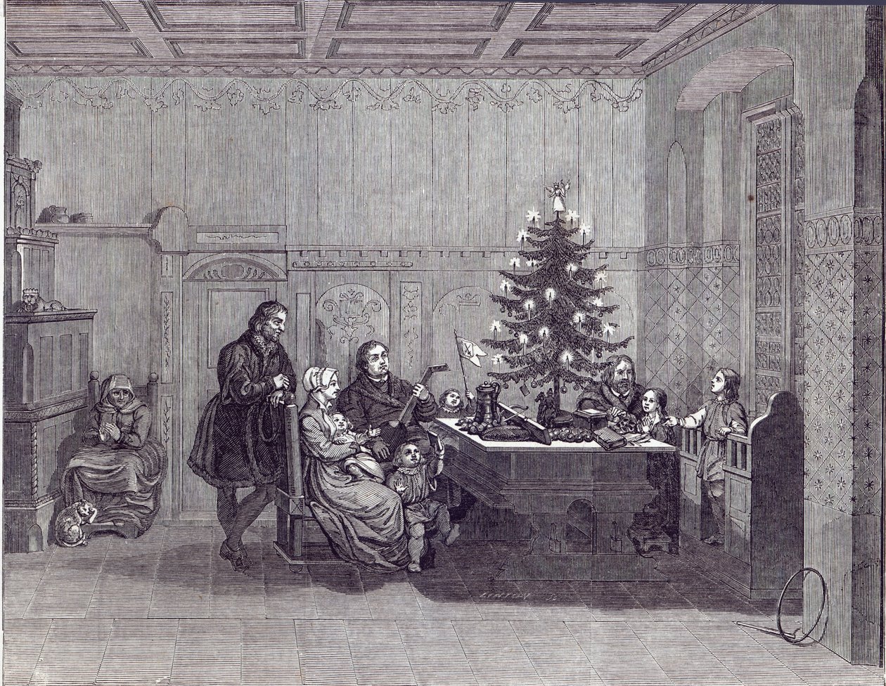 Jouluaatto Saksassa: Martin Luther ja hänen perheensä, "The Illustrated London News", 26. joulukuuta 1846 tekijältä English School