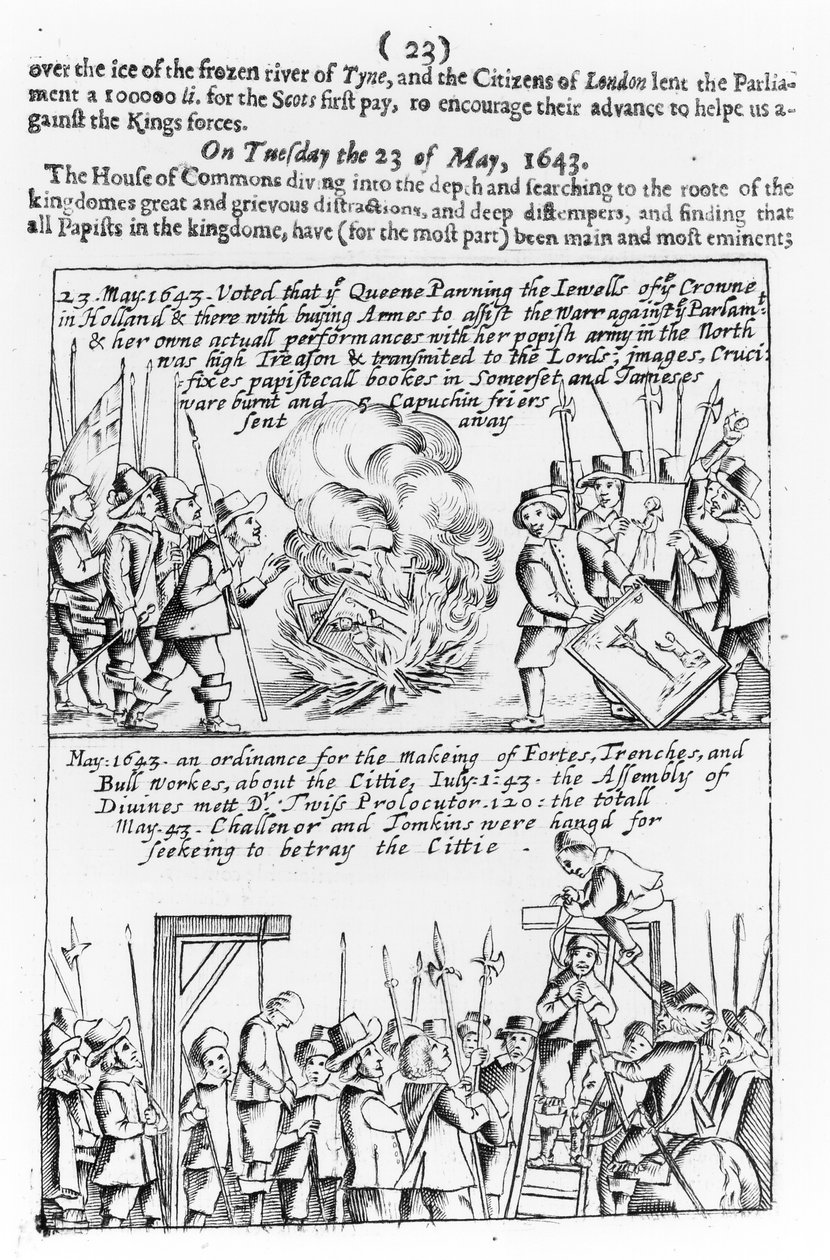 Kronikka merkittävistä tapahtumista Englannin sisällissodan aikana, 1646 tekijältä English School