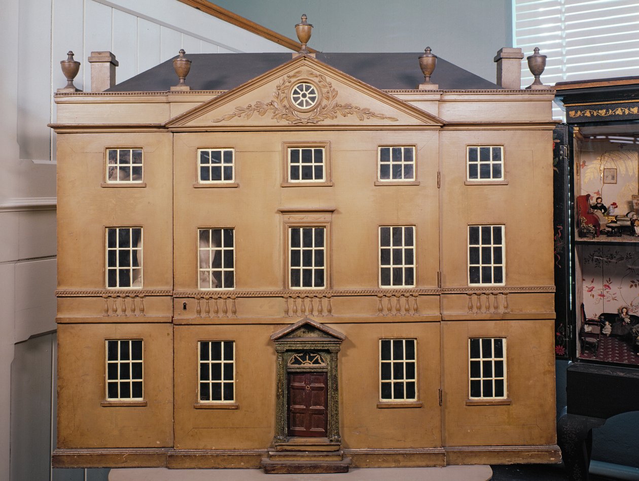 Nukketalo, uusklassinen Adam Style, n. 1810 (sekoitettu media) tekijältä English School