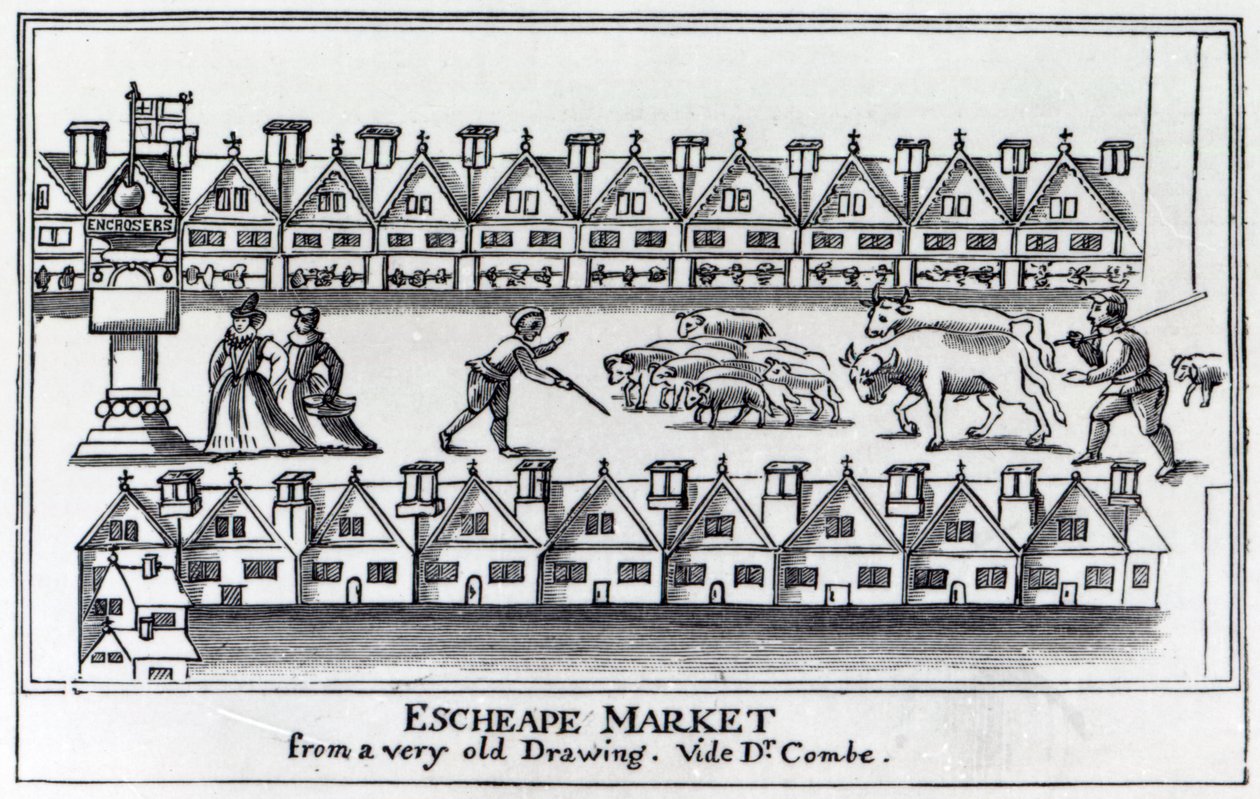 Escheape Market, alkuperäisen piirustuksen mukaan n. 1598 tekijältä English School