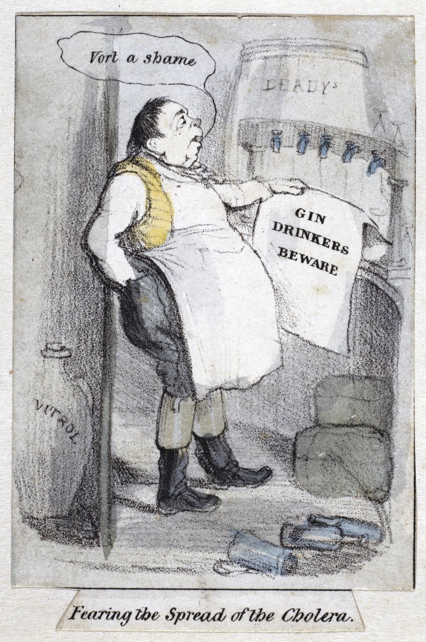 Peläten koleran leviämistä, 1840-50 tekijältä English School
