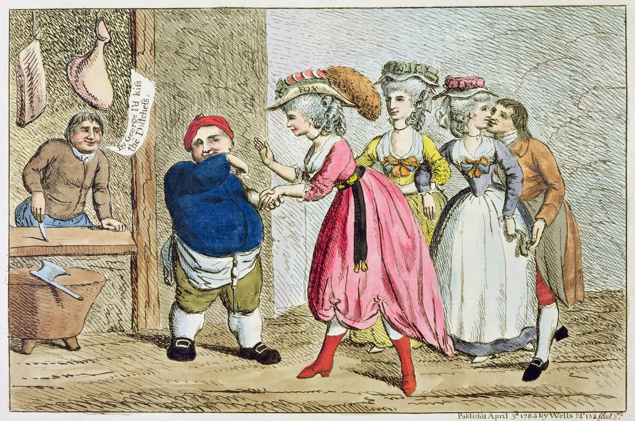 Female Influence, tai Devonshire Canvas, 1784 (värietsaus) tekijältä English School