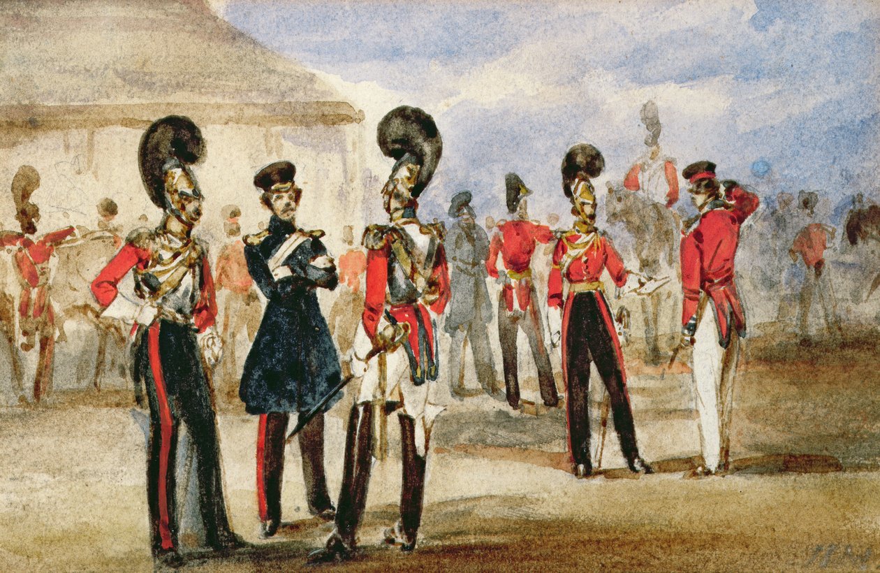 First Life Guards, 1835 (wc paperilla) tekijältä English School