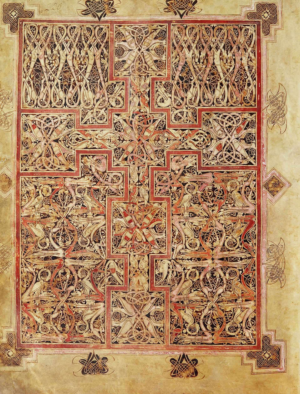 Fol.220 Mattosivu, Lichfield Gospels, n.720 tekijältä English School