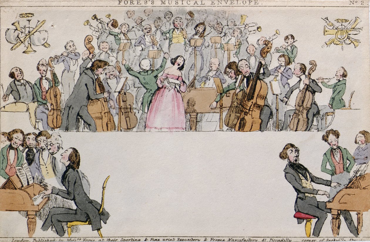 Foress Musical Envelope, pub. kirjoittanut herra Fores, n. 1840 tekijältä English School