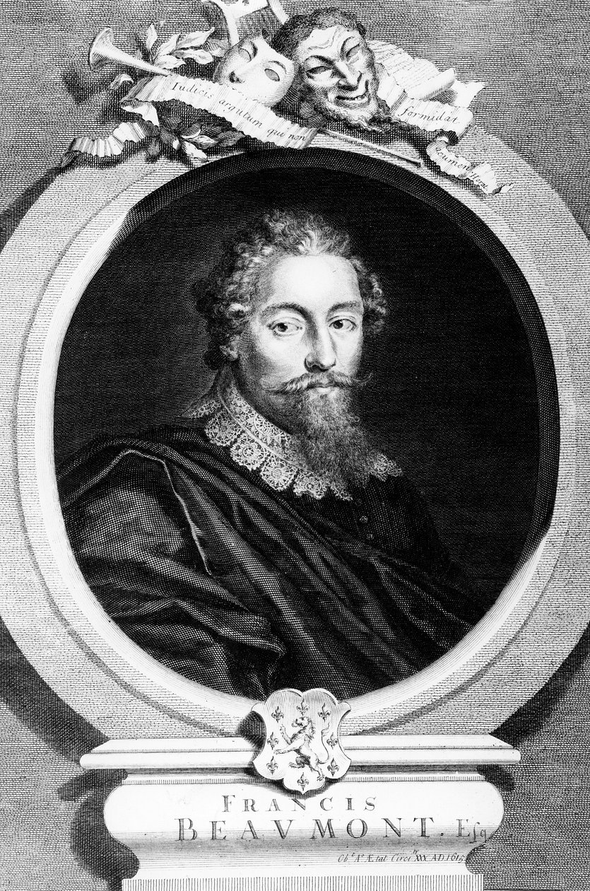 Francis Beaumont, kaiverrus George Vertue, 1729 tekijältä English School