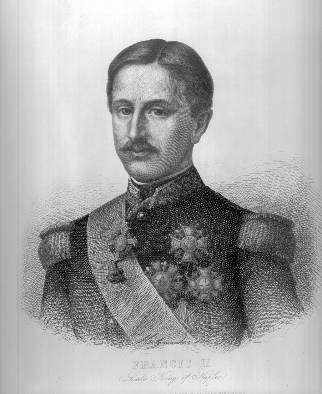 Francis II kahdesta sisiliasta, "The Drawing Room Portrait Gallery of Eminent Personages" tekijältä English School