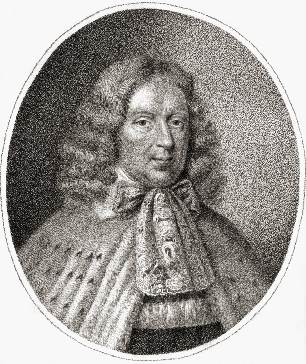 George Berkeley, kaiverrus Bocquet, kuvitus "A catalogue of Royal and Noble Authors, Volume III", julkaistu vuonna 1806 tekijältä English School