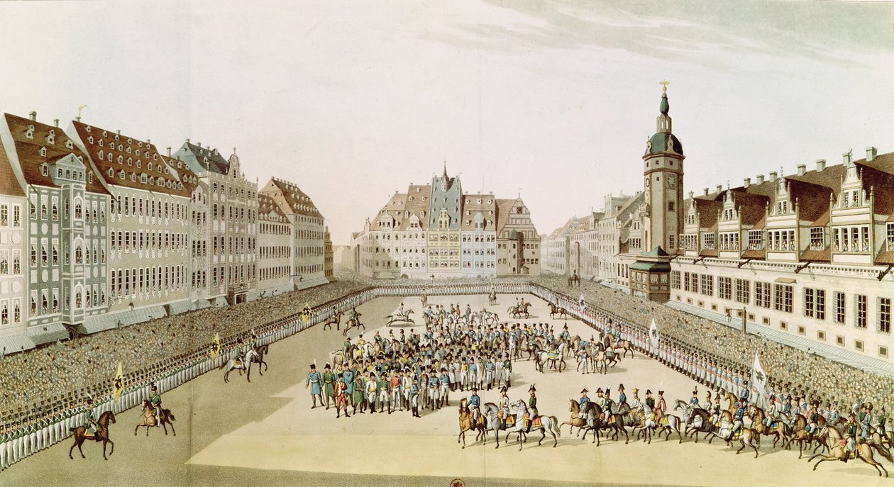 Liittoutuneiden hallitsijoiden suuri pääsy Leipsiciin, 19. lokakuuta 1813, 1815 tekijältä English School