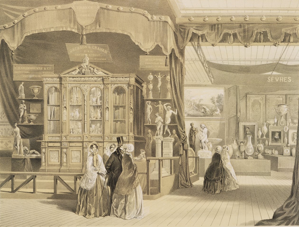 Suuri näyttely, 1851, Ranska (Sevres Court), Dickinsons Comprehensive Picturesilta tekijältä English School