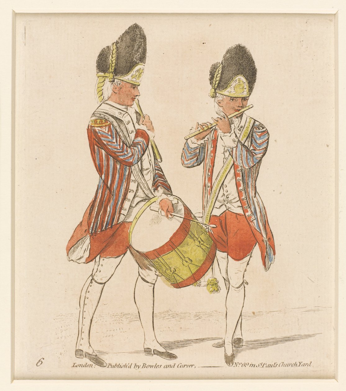 Grenadier-rumpali ja fifer, 1779 tekijältä English School