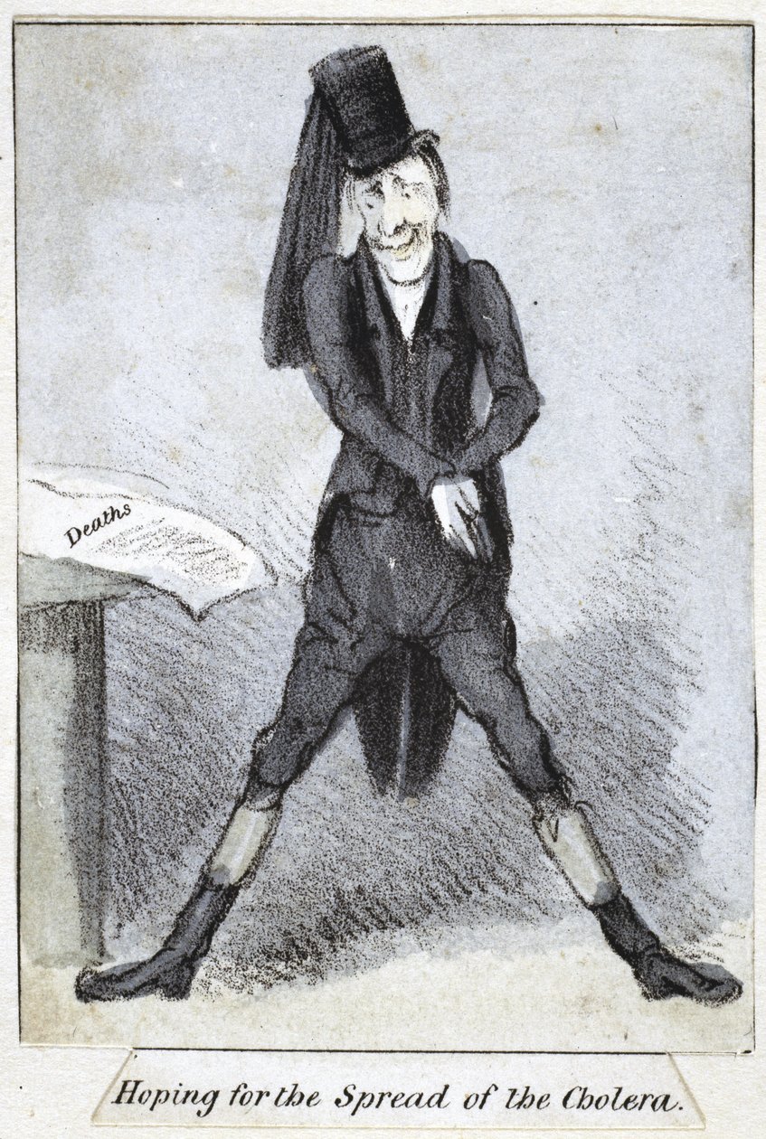 Toivoen koleran leviämistä, 1840-50 tekijältä English School