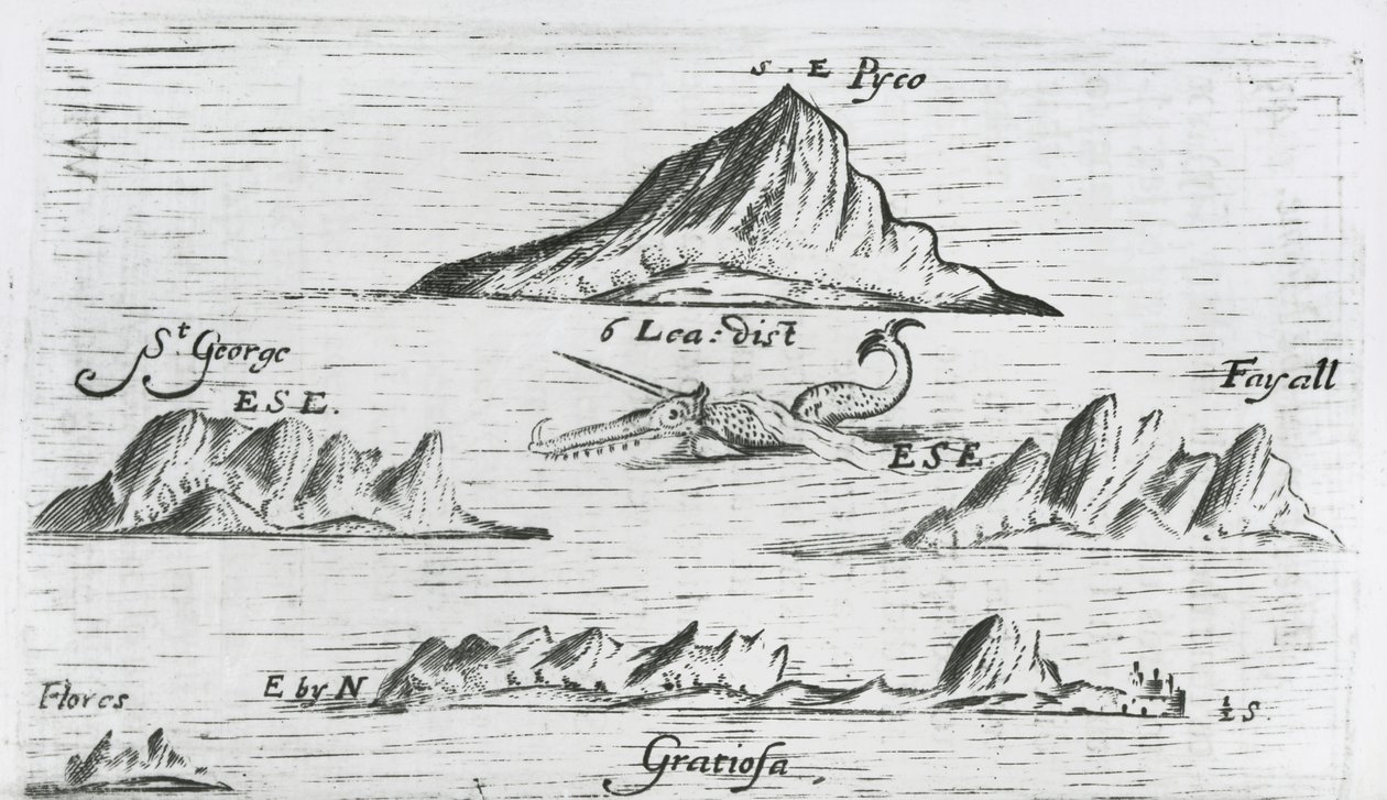 Azorien saaret, noin 1597 tekijältä English School