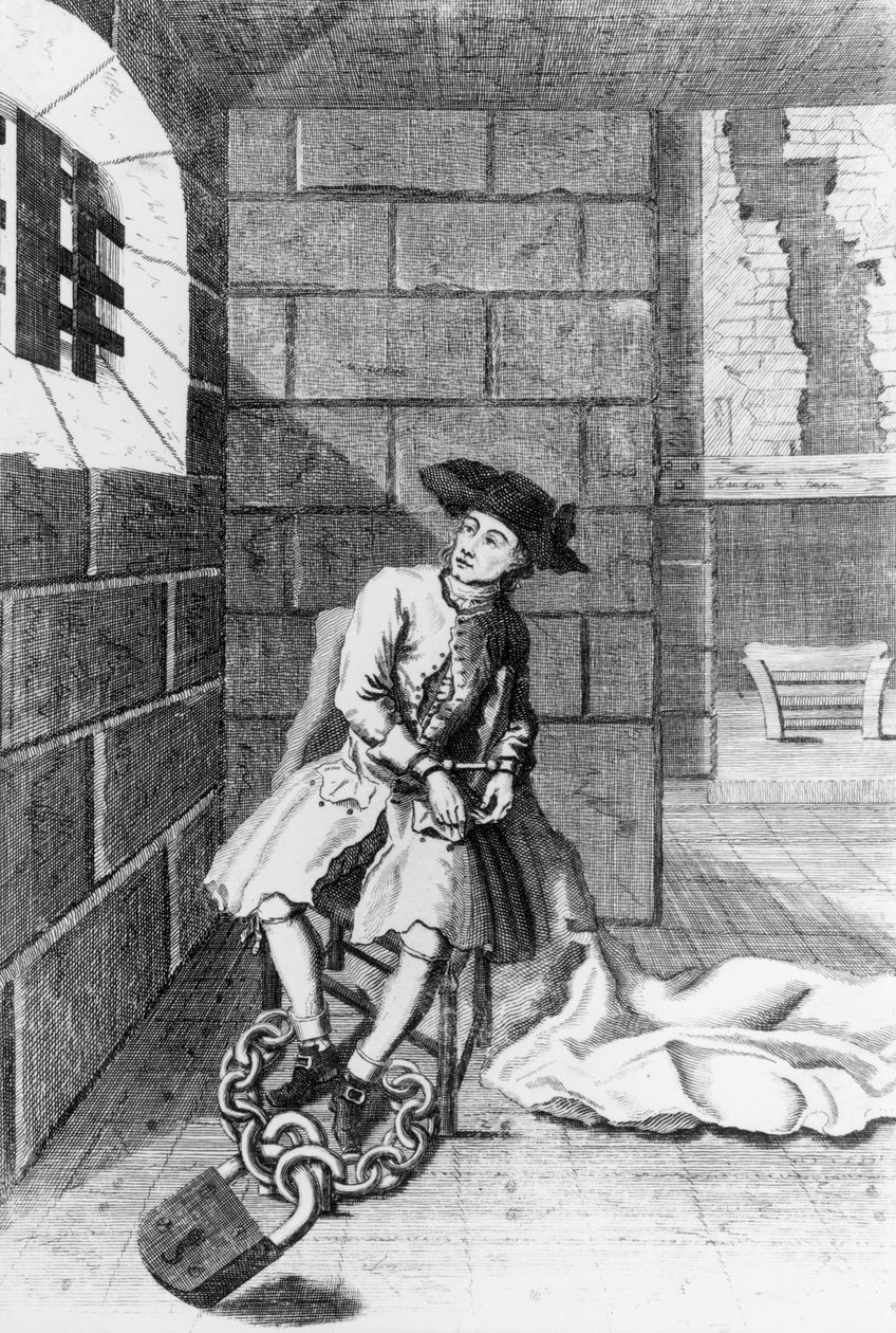 Jack Shepperd Newgaten vankilassa, 1724 tekijältä English School