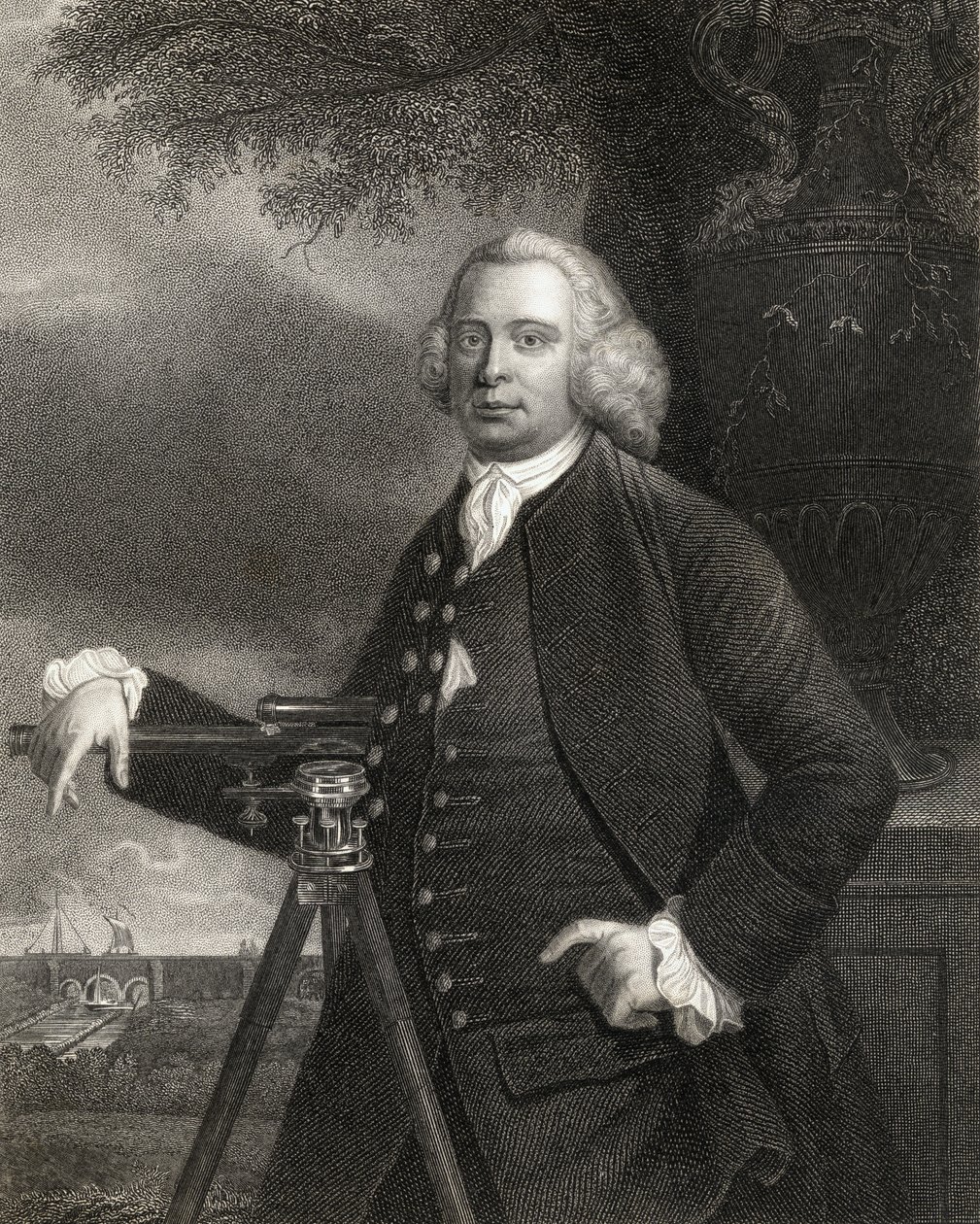 James Brindley (1716-72) Galleria of Portraits -julkaisusta, julkaistu vuonna 1833 tekijältä English School