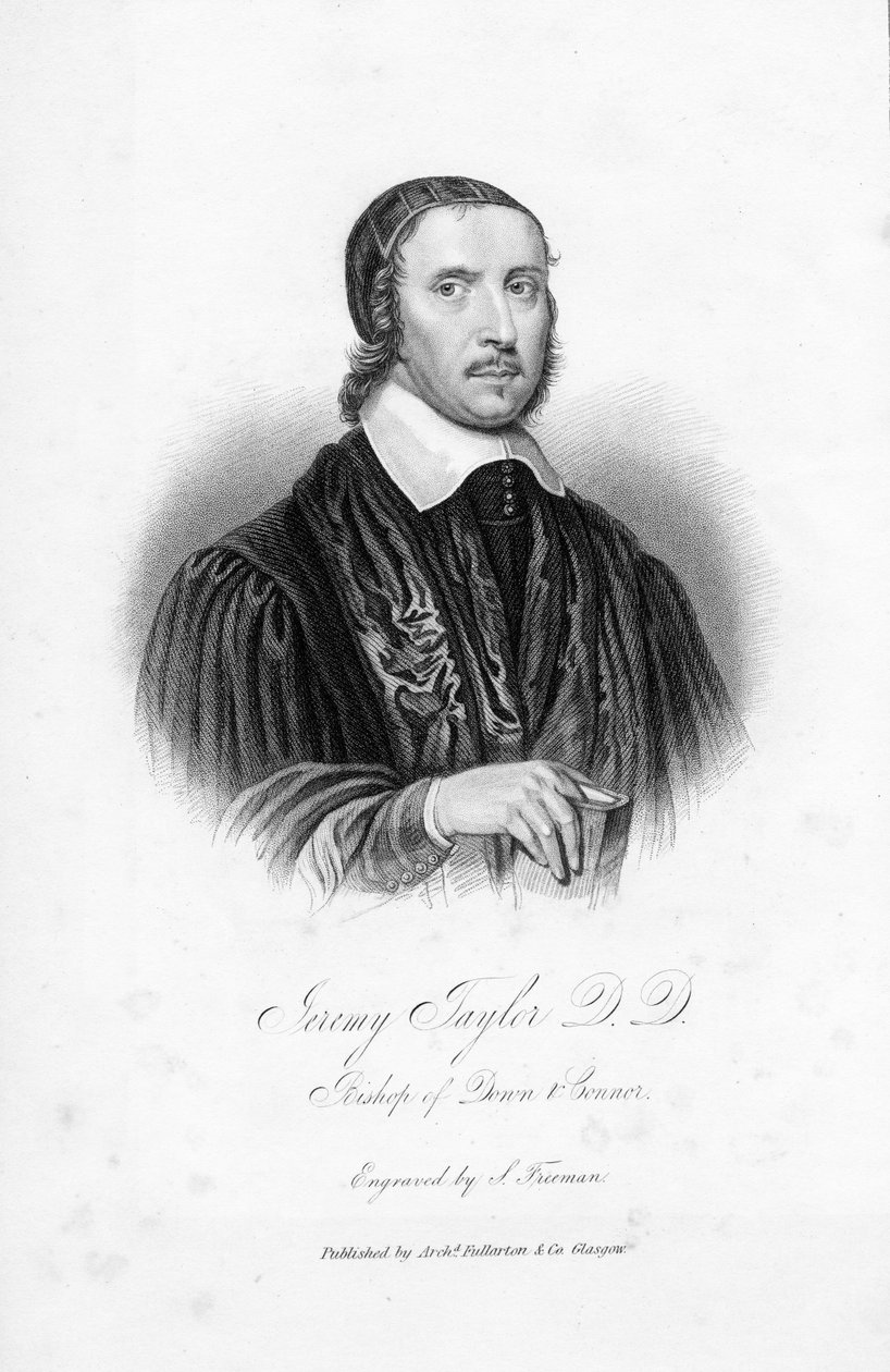 Jeremy Taylor D.D., Downin ja Connorin piispa, kaiverrettu S. Freemanin toimesta. tekijältä English School