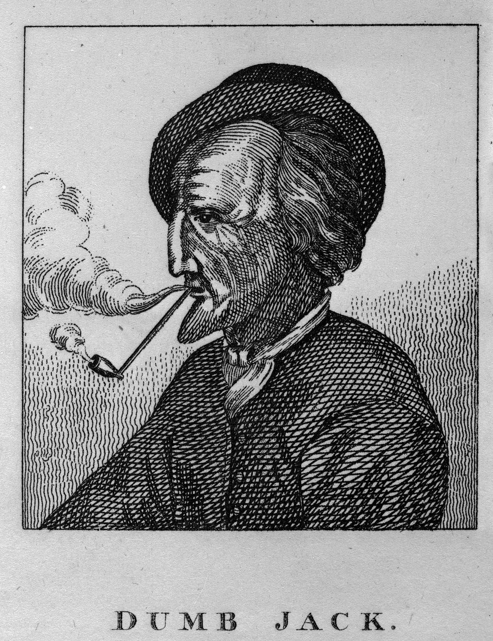 John Gale, alias Dumb Jack, Lontoon merkittävien ja eksentristen hahmojen muotokuvista ja kasvoista, 1819 tekijältä English School
