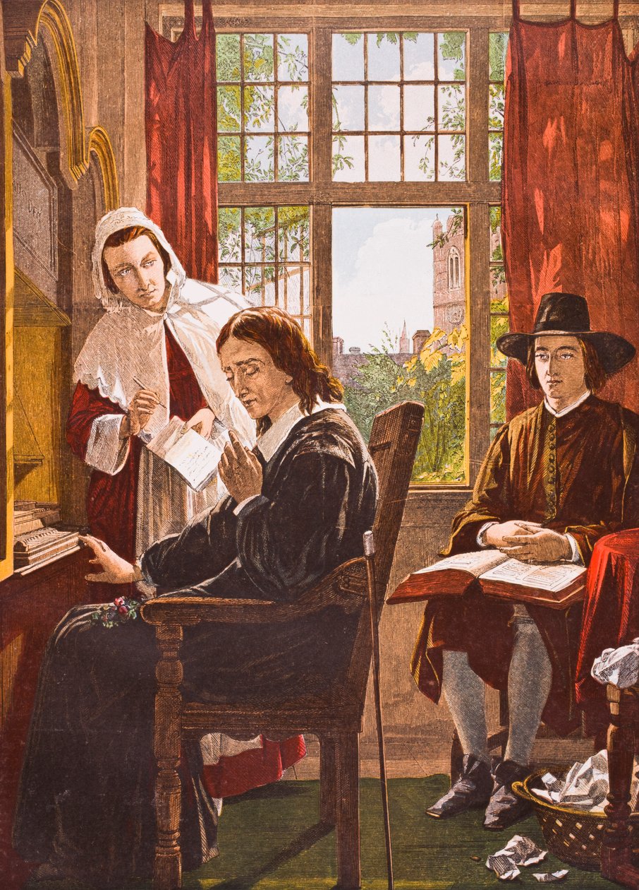 John Milton sanelee "Samson Agonistesia", Lord Broughamin ja muiden toimittamasta "Old England