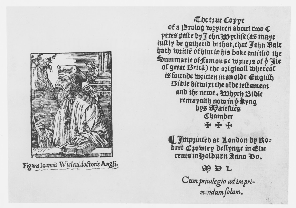 John Wycliffe (1328-84) 1548 tekijältä English School