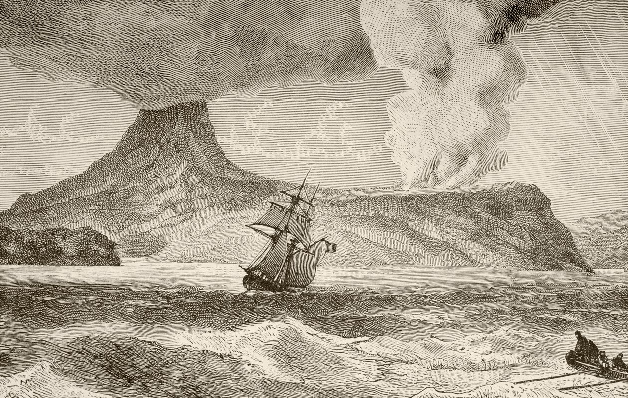 Krakatoa-saari purkautui elokuussa 1883 tekijältä English School