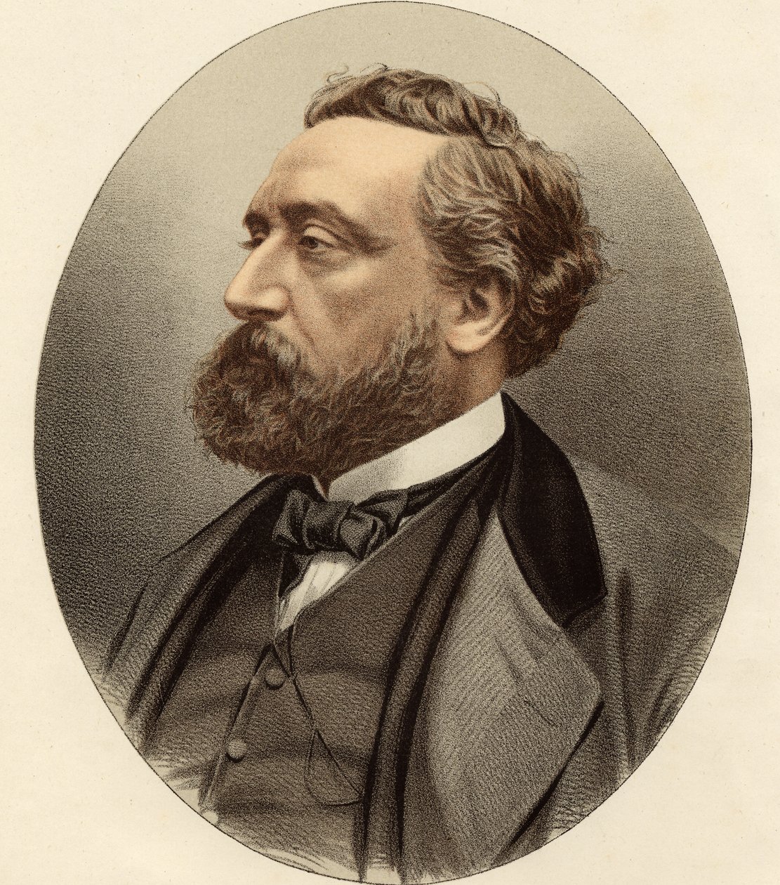 Leon Michel Gambetta (1838-82) Muotokuvien galleriasta, julkaistu 1833 tekijältä English School
