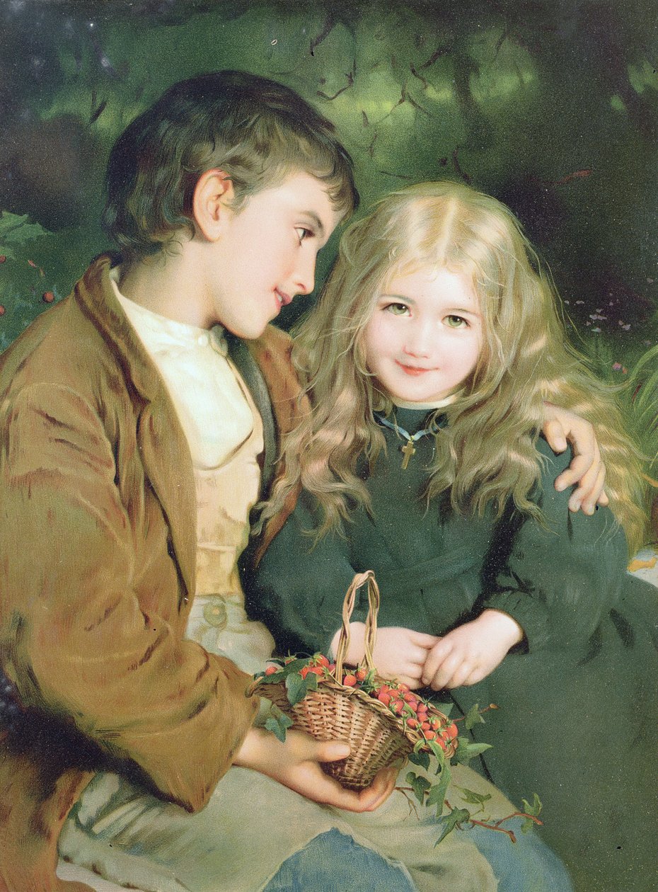 Little Sweethearts, päärynävuosikirjasta, n. 1880 tekijältä English School